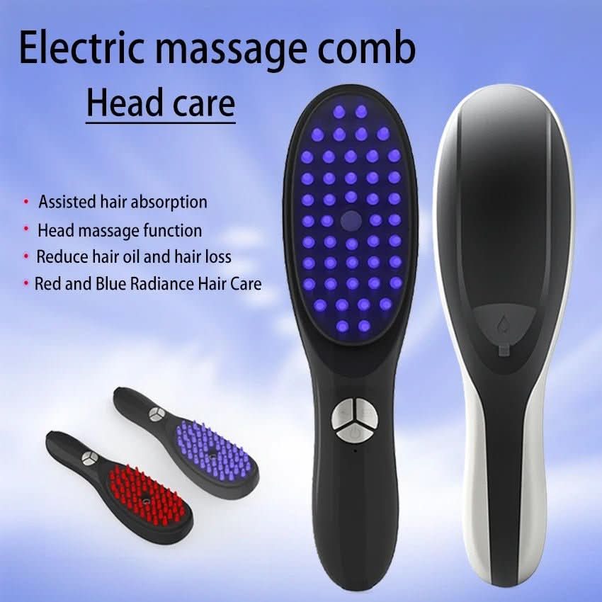 Electric Hair Comb 5 in 1, Scalp Massager with Red and Blue Light
