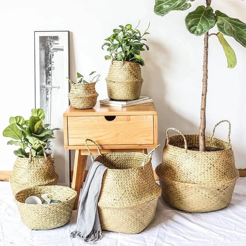 Wicker Baskets for Storage, Woven Basket Set of 4