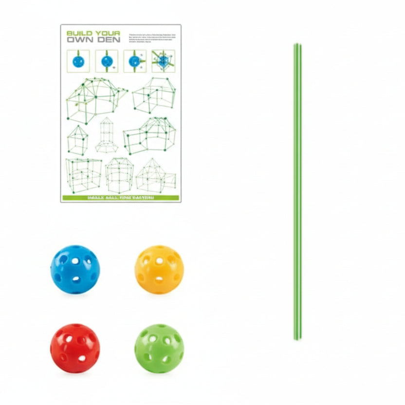 Den Building Kit for Kids, Fort Building Kit with Balls and Sticks – image 22