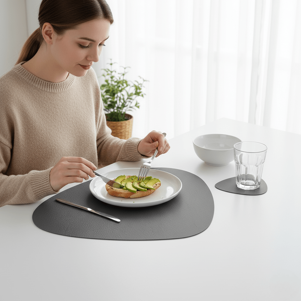 Placemats, Elegant Placemat and Coaster Set, Heat Resistant Table Mats, Non Slip Drinks Coasters for Dining Table_01