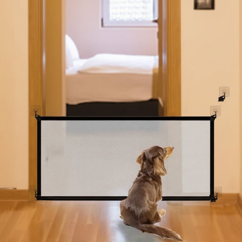 Retractable Baby Gate, Stair Gate No Drill, Doorway Dog Gate for Hallway and Stairs, Mesh Pet Barrier_03