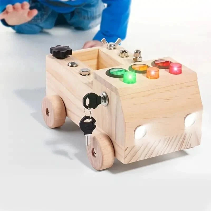 Busy Boards, Fine Motor Skills Sensory Board with LED Lights – image 5