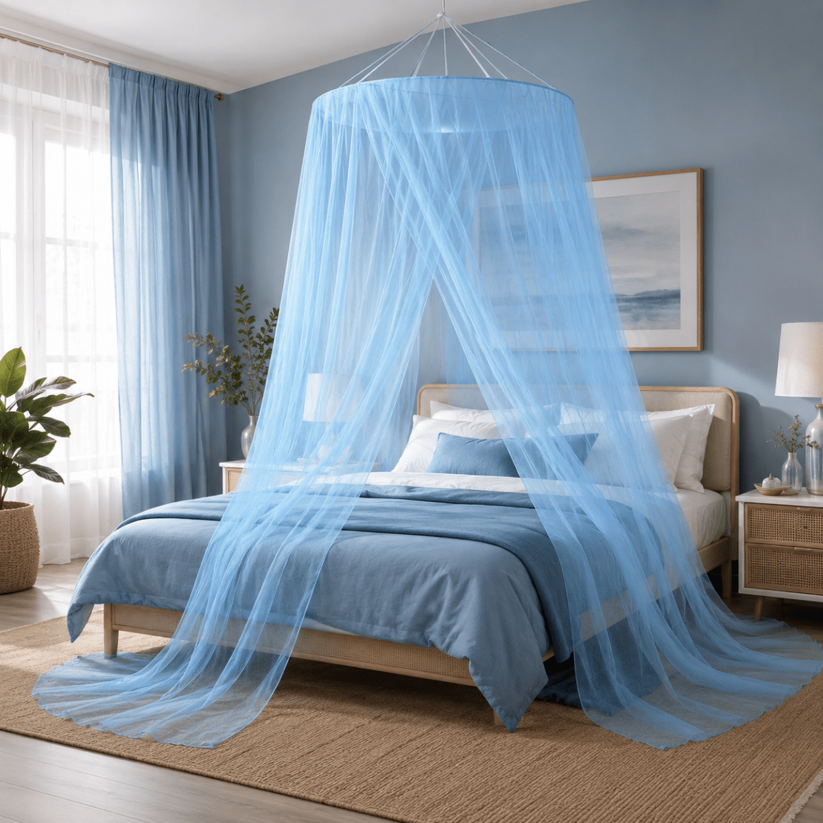 Mosquito Nets, Foldable Mosquito Net for Bed with Storage Box, Pop Up Bed Canopy Net for Camping and Travel_02