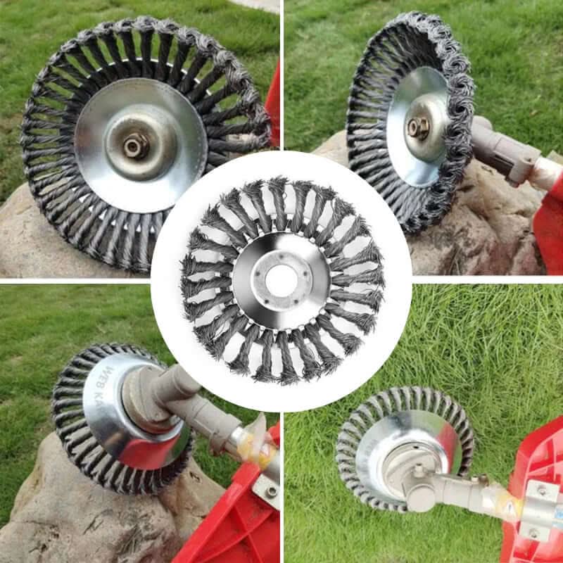 Weed Brush Strimmer Head, Moss Remover for Driveways and Paths – image 7