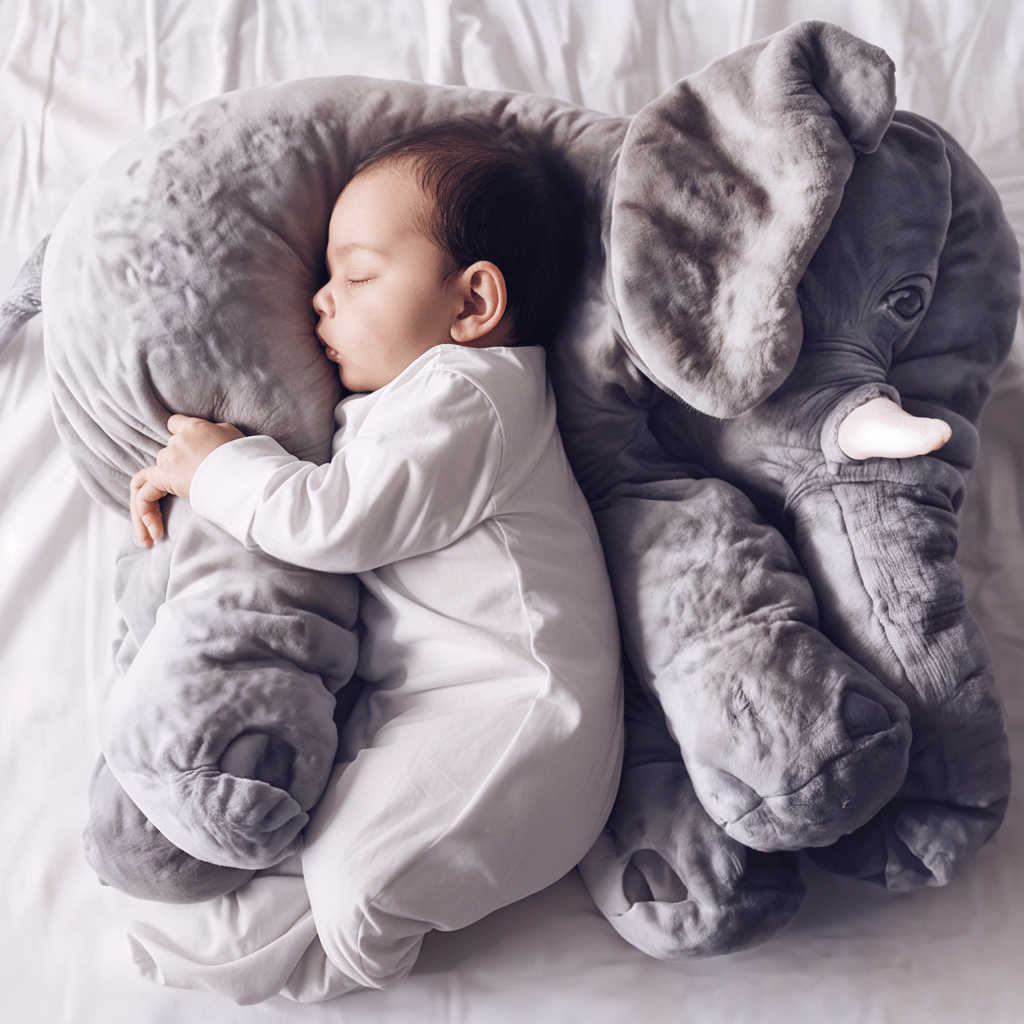 Elephant Cuddle Pillow, Cuddle Cushion, Plush Elephant Soft Toy for Boys and Girls, Elephant Hug Pillow 40 cm or 60 cm
