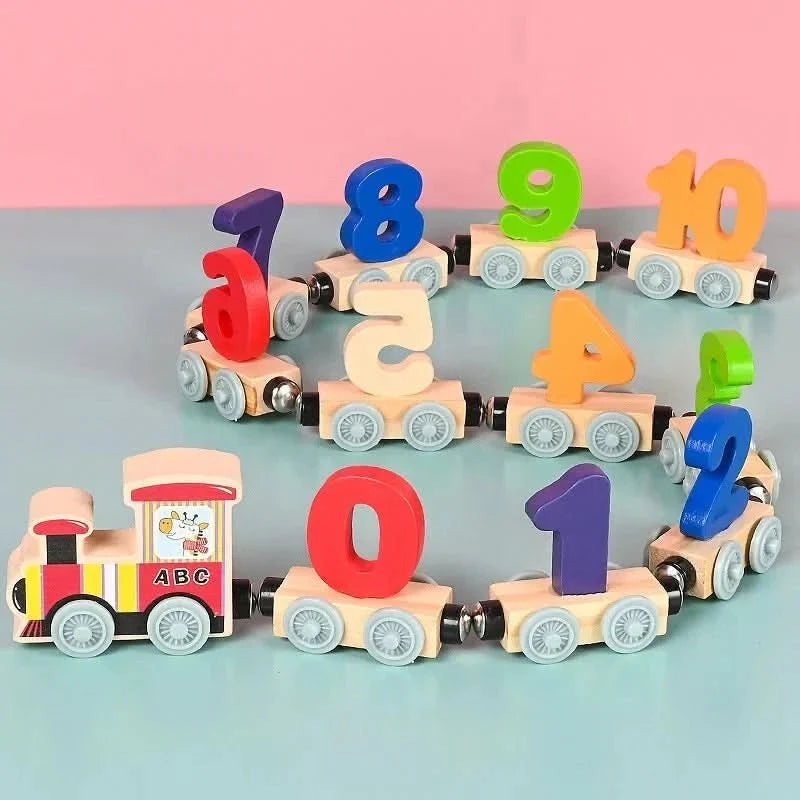 Wooden Toys for 2 Year Olds, Toy Train with 12 Pieces – image 5