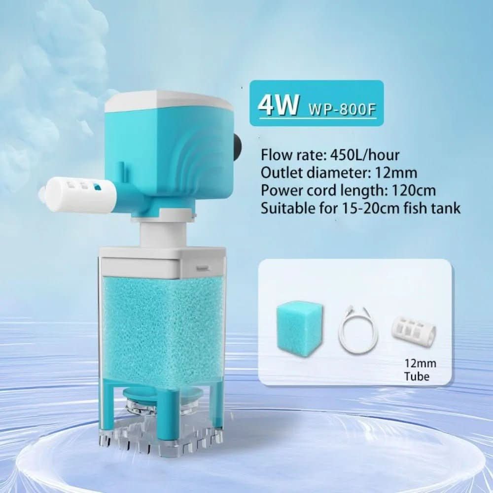 Fish Tank Filter, 5 in 1 Aquarium Filter for Crystal Clear Water, Internal Aquarium Pump and Filter with Adjustable Flow_06