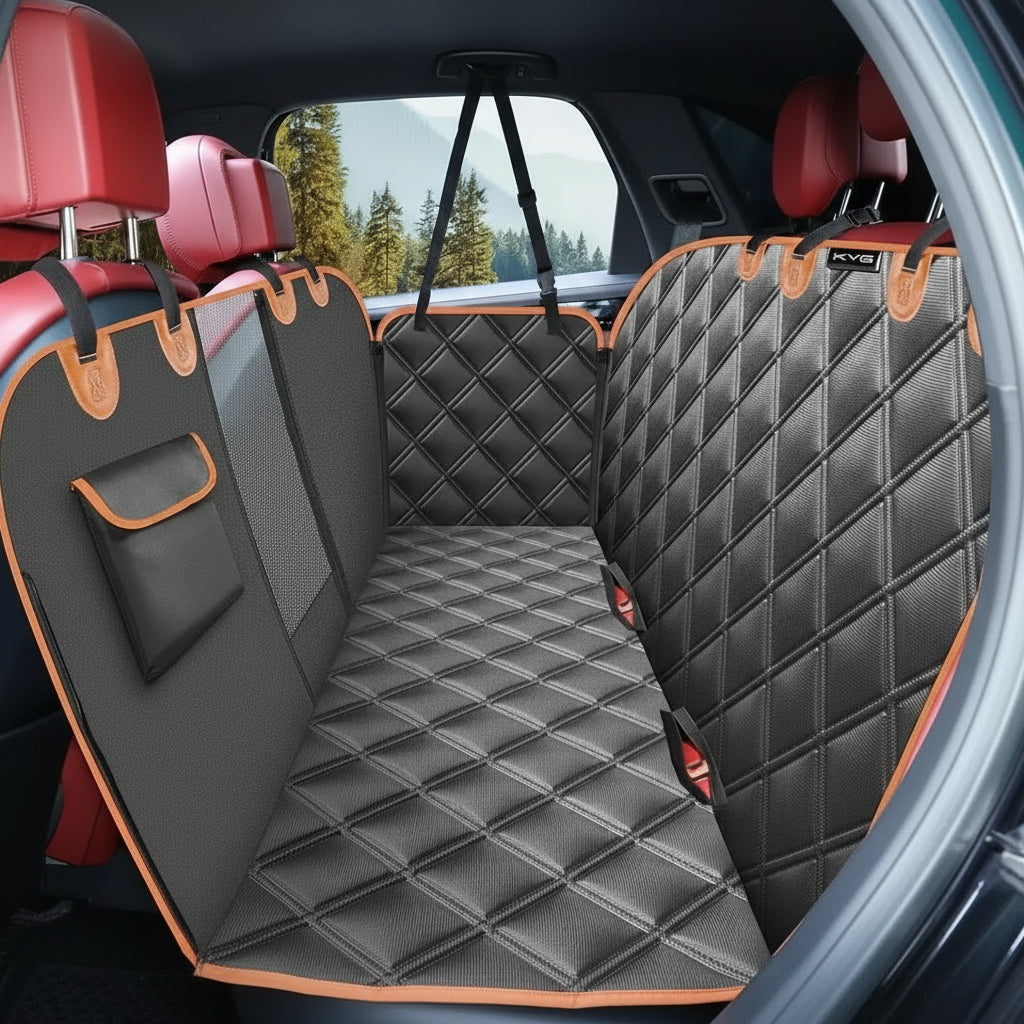 Dog Car Seat Cover Waterproof, Rear Seat Cover for Dogs in Quilted Oxford – image 5