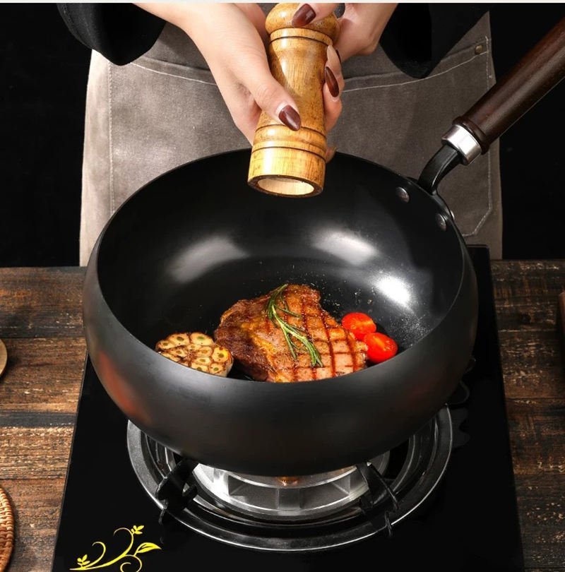 Cast Iron Frying Pan for Hob and Oven, Cast Iron Pan with Lid – image 7