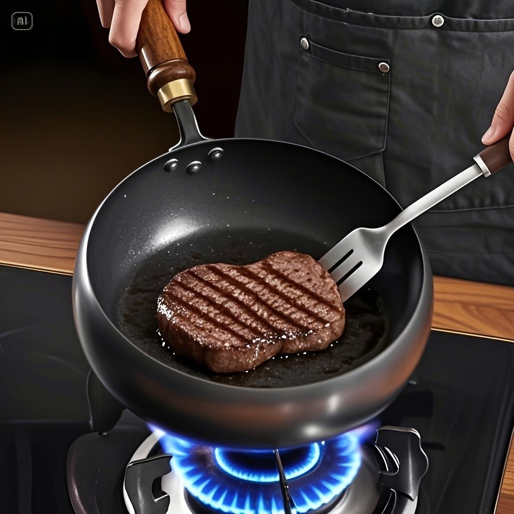 Cast Iron Pan with Lid, Heavy Duty Cast Iron Skillet Pan 24 cm or 28 cm