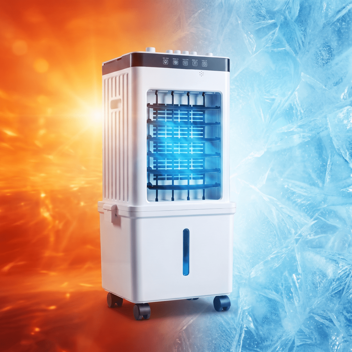 Portable Air Cooler with Ice Packs, 3 in 1 Evaporative Air Cooler with Remote and Timer, Swamp Cooler for Bedroom