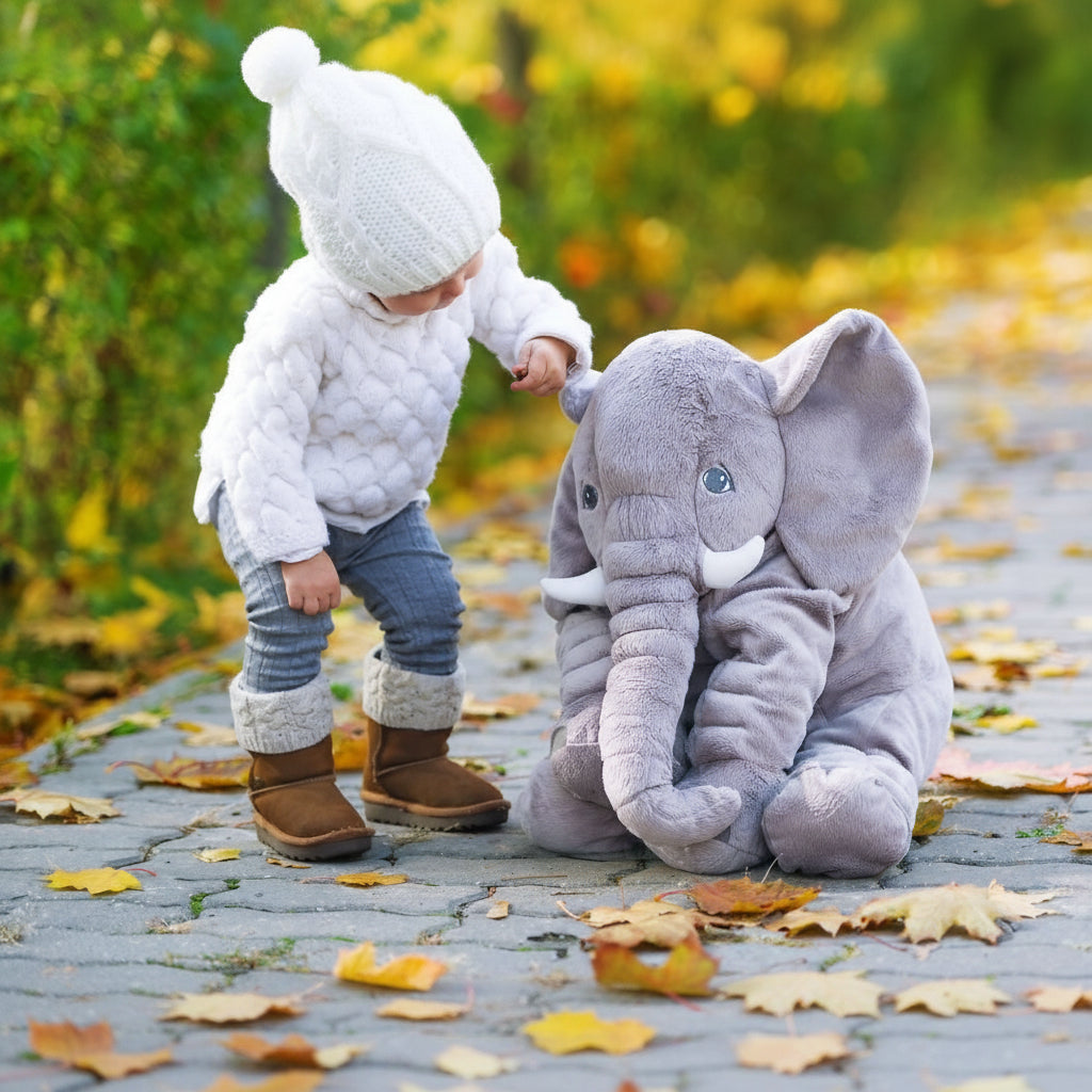 Elephant Cuddle Pillow, Plush Elephant Soft Toy for Boys and Girls