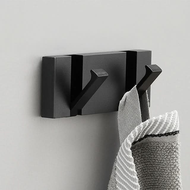 Coat Hooks, Folding Wall Hooks for Towels and Bags, Aluminium Wall Coat Rack, Self Adhesive Hooks or Screw Fixing_06