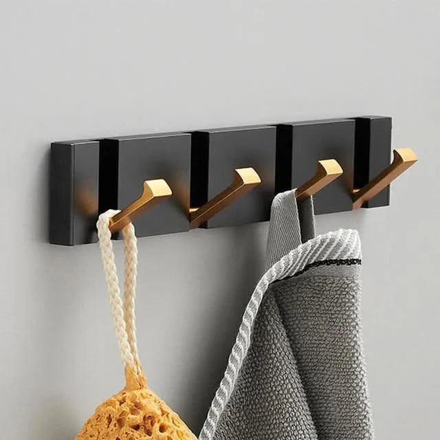 Coat Hooks, Folding Wall Hooks for Towels and Bags, Aluminium Wall Coat Rack, Self Adhesive Hooks or Screw Fixing_09