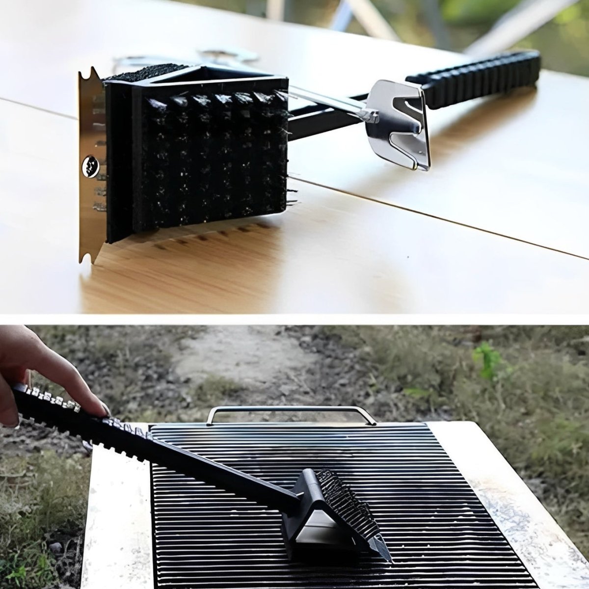 BBQ Cleaner with Scraper and Sponge Attachment, Barbecue Cleaning Tool for Grill Grates, BBQ Accessories – image 5