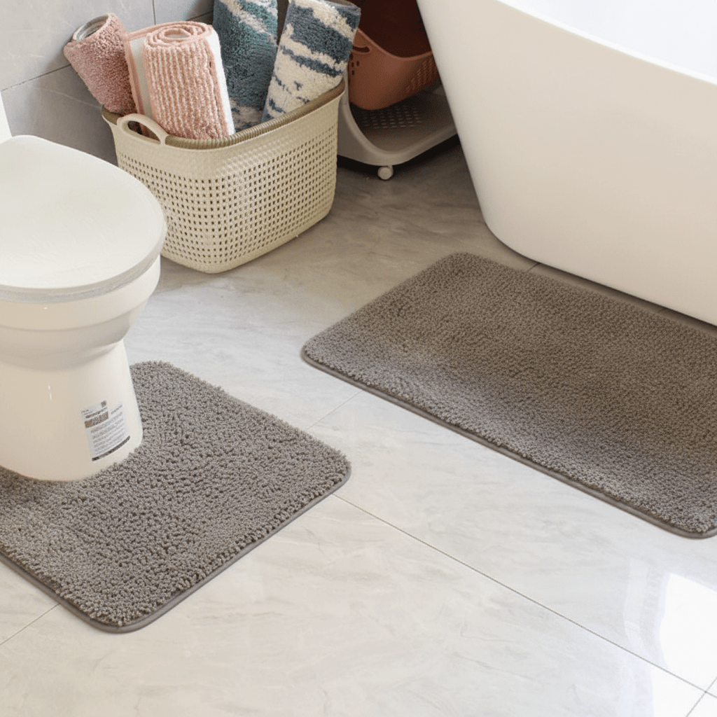 Bath Mats, Microfibre Washable Rug for Shower and Sink – image 5