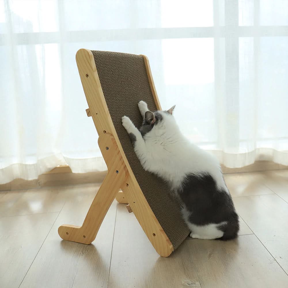 Cat Scratcher Board with Wooden Frame, Cardboard Cat Scratching Mat, Cat Scratch Board to Protect Your Furniture_04