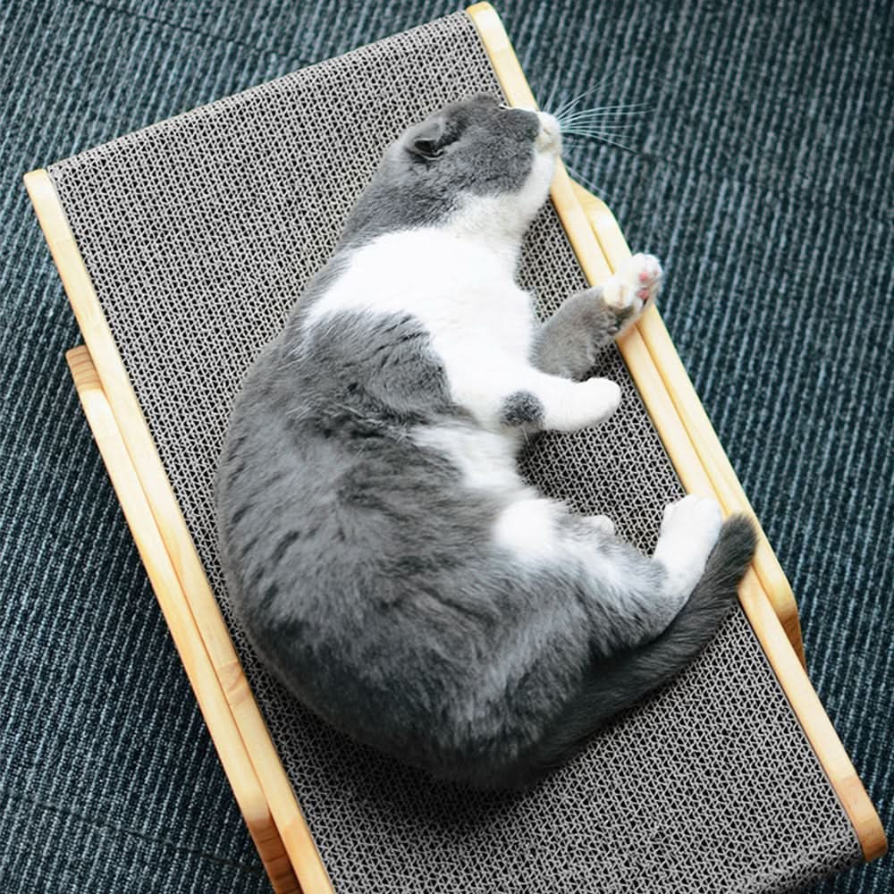 Cat Scratcher Board with Wooden Frame, Cardboard Cat Scratching Mat, Cat Scratch Board to Protect Your Furniture_05