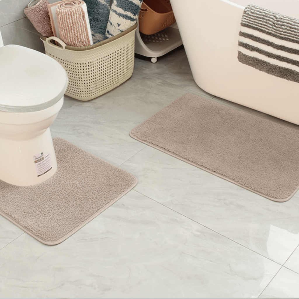 Bath Mats, Microfibre Washable Rug for Shower and Sink