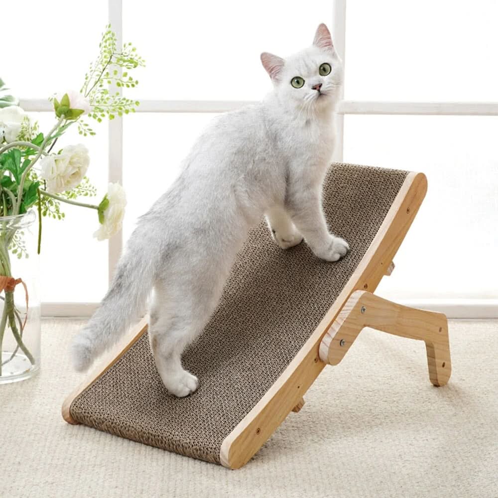 Cat Scratcher Board with Wooden Frame, Cardboard Cat Scratching Mat, Cat Scratch Board to Protect Your Furniture_02