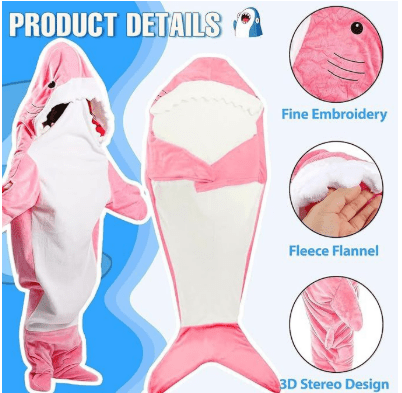 Shark Onesie for Adults and Kids S to XXL, Gifts for Teenagers – image 4