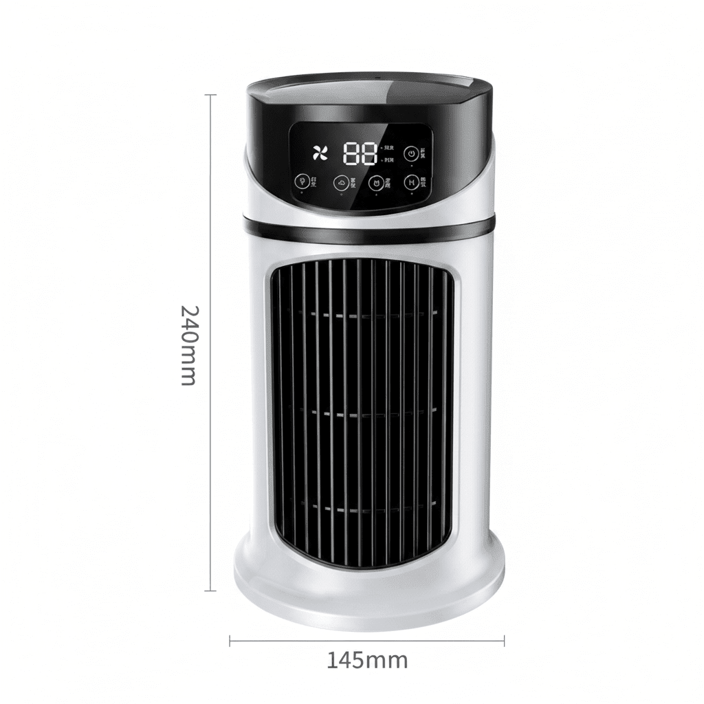 Portable Air Cooler Evaporative with Humidification, Air Cooler Fan with 300 ml Water Tank, USB Bedroom Air Cooler_07