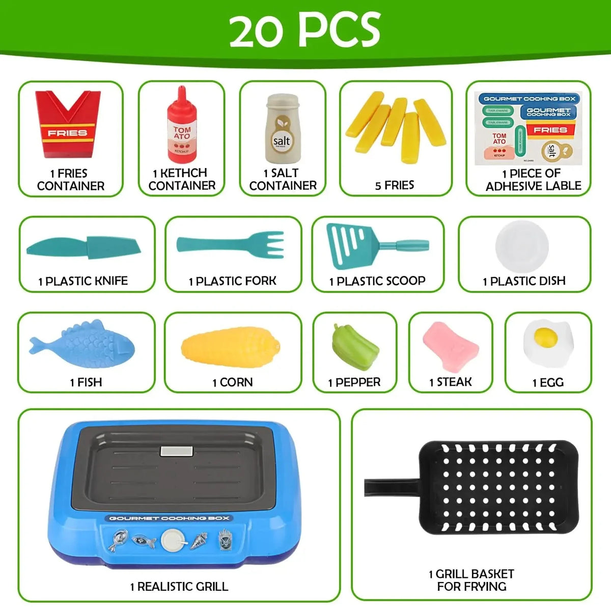 Play Kitchen Set, Toy Kitchenware with Pots and Spatulas, Kids Kitchen Set for Toddlers, Role Play Toys for Ages 2 to 6_03