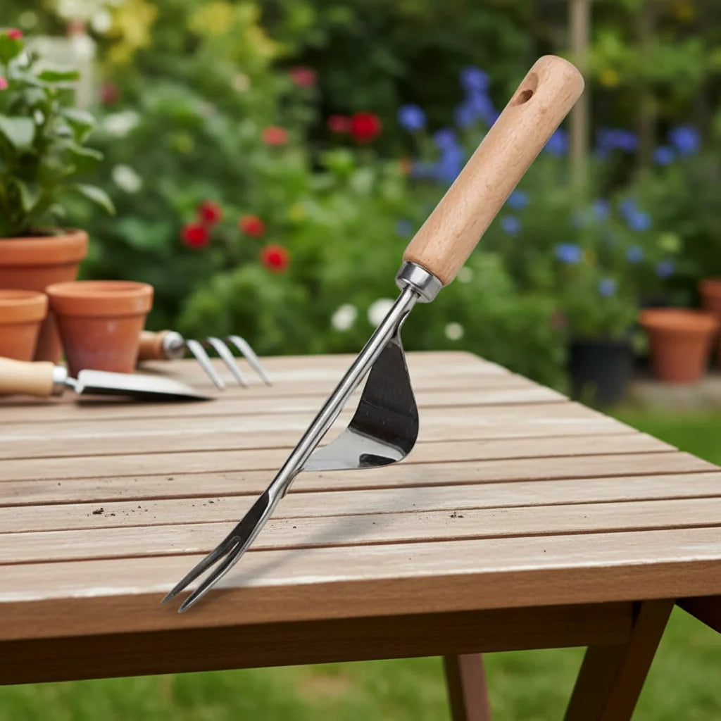 Weed Remover Tool with Ergonomic Handle, Hand Weed Puller, Garden Weeding Tool for Soil Loosening and Plant Care