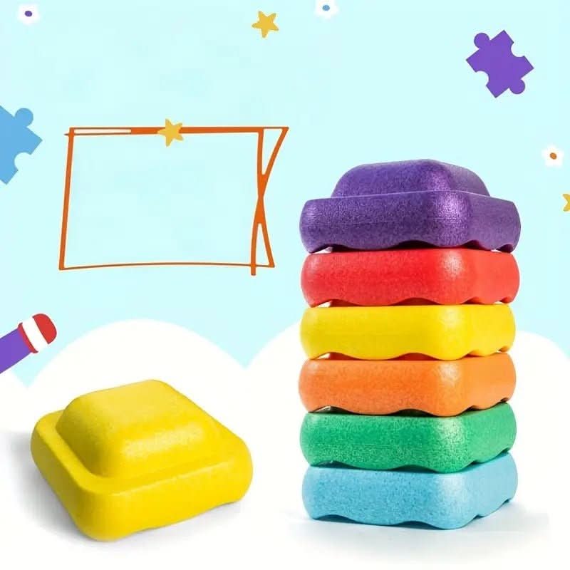 Balance Stones for Kids, Stepping Stones Toy for Indoor Obstacle Course, Plastic Stepping Stones, Toys for 3 Year Olds_08