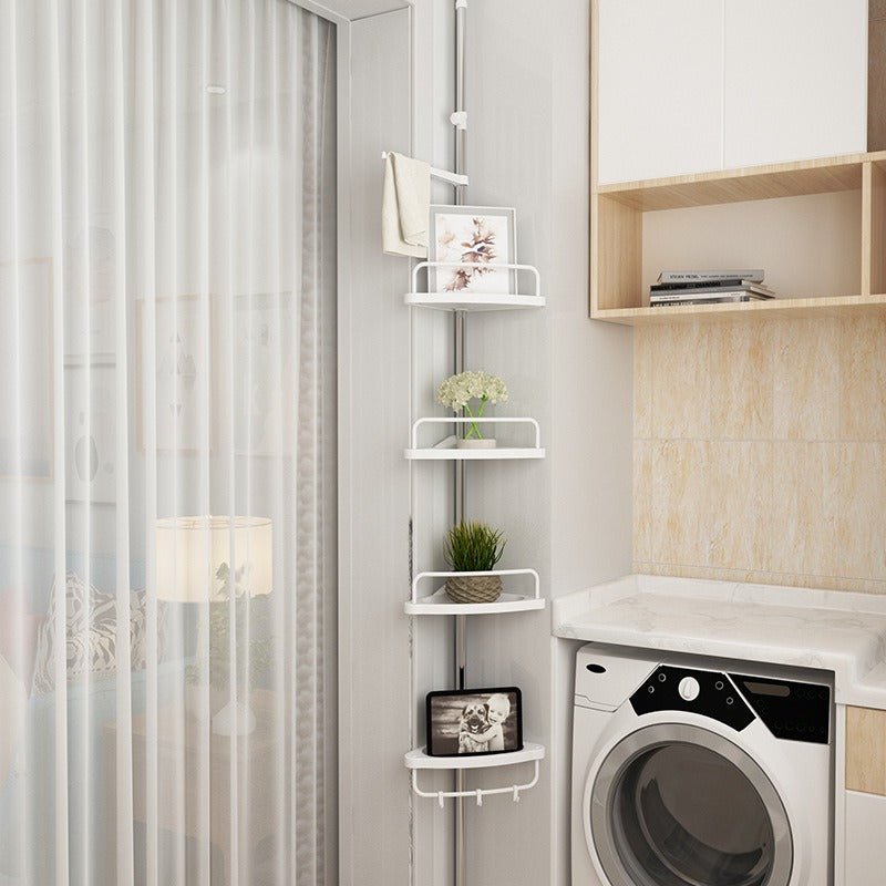 Corner Shower Caddy 100-260 cm, Bathroom Shelves, Bathroom Storage Unit with 4 Tiers, Shower Shelf for Bathtub_03