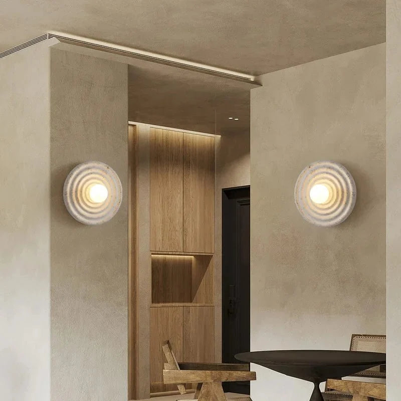 Living Room Wall Lights, Wabi Sabi Ceramic Wall Lamp for Bedroom and Hallway, Modern Indoor Wall Sconce_02