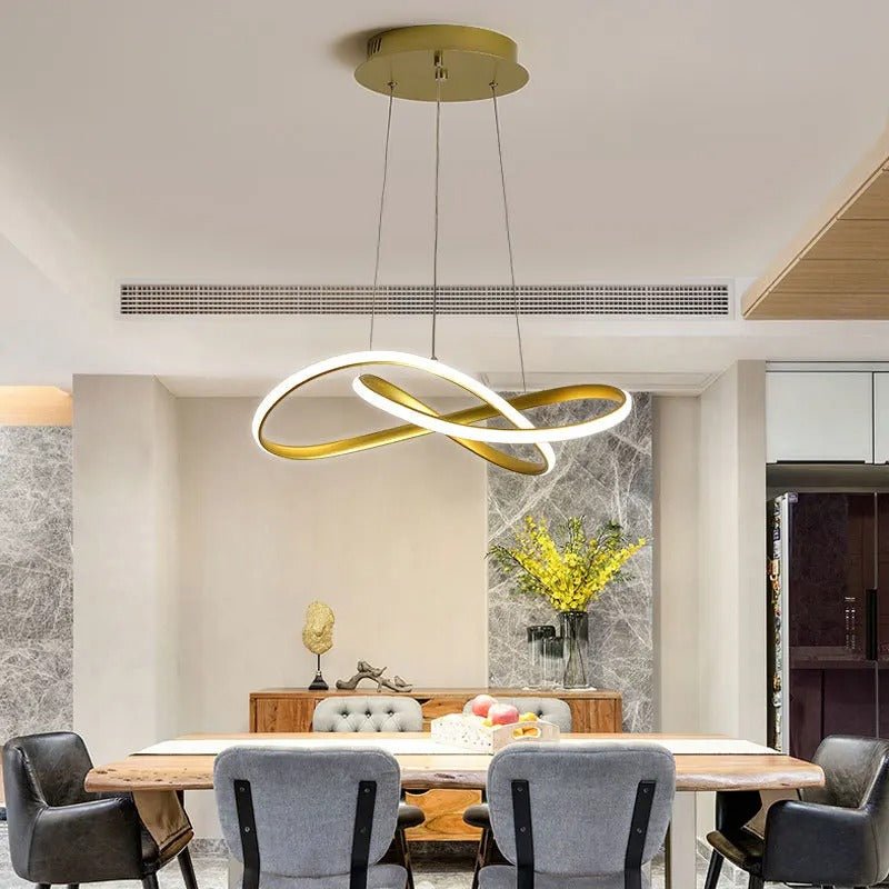 LED Ceiling Light Dimmable with Remote Control, Cloverleaf Pendant Light for Living Room – image 4