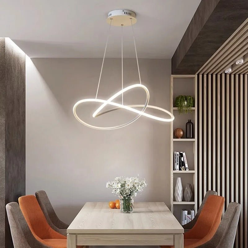 LED Ceiling Light Dimmable with Remote Control, Cloverleaf Pendant Light for Living Room – image 13