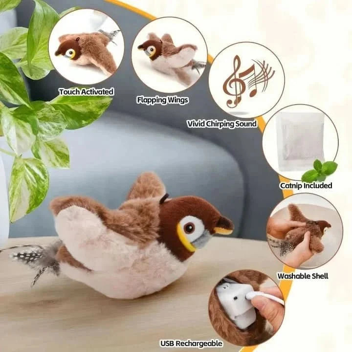 Interactive Cat Toys for Indoor Cats, Rechargeable Plush Cat Toy with Realistic Movement – image 4
