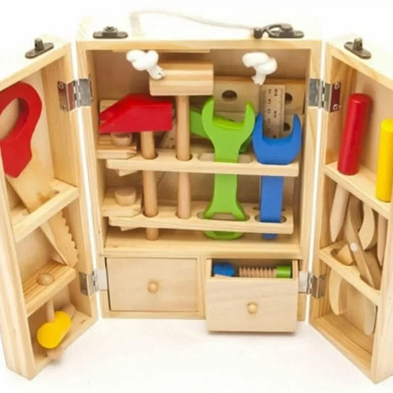Wooden Construction Set with Case, Educational Toys – image 11