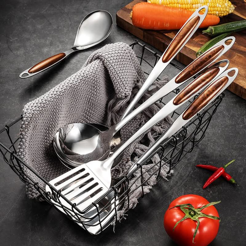 Stainless Steel Kitchen Utensil Set, Kitchen Tool Set for Frying and Serving, Cooking Utensils with Ergonomic Handles_03