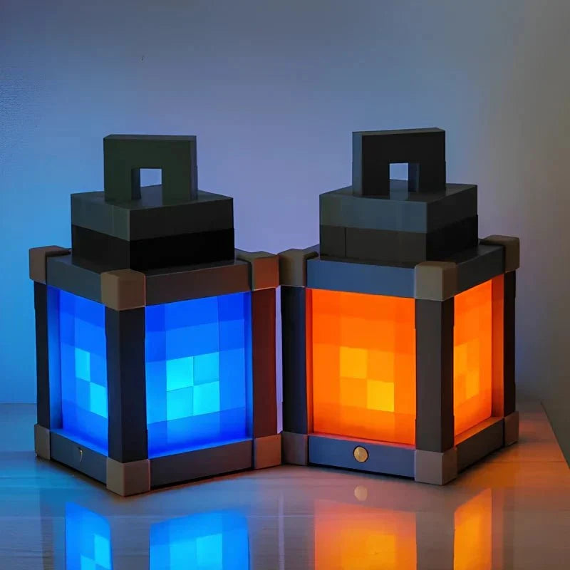 Rechargeable Night Light, Pixel LED Night Light for Bedroom and Desk, Nightstand Lamp, Mood Lighting for Game Room_10