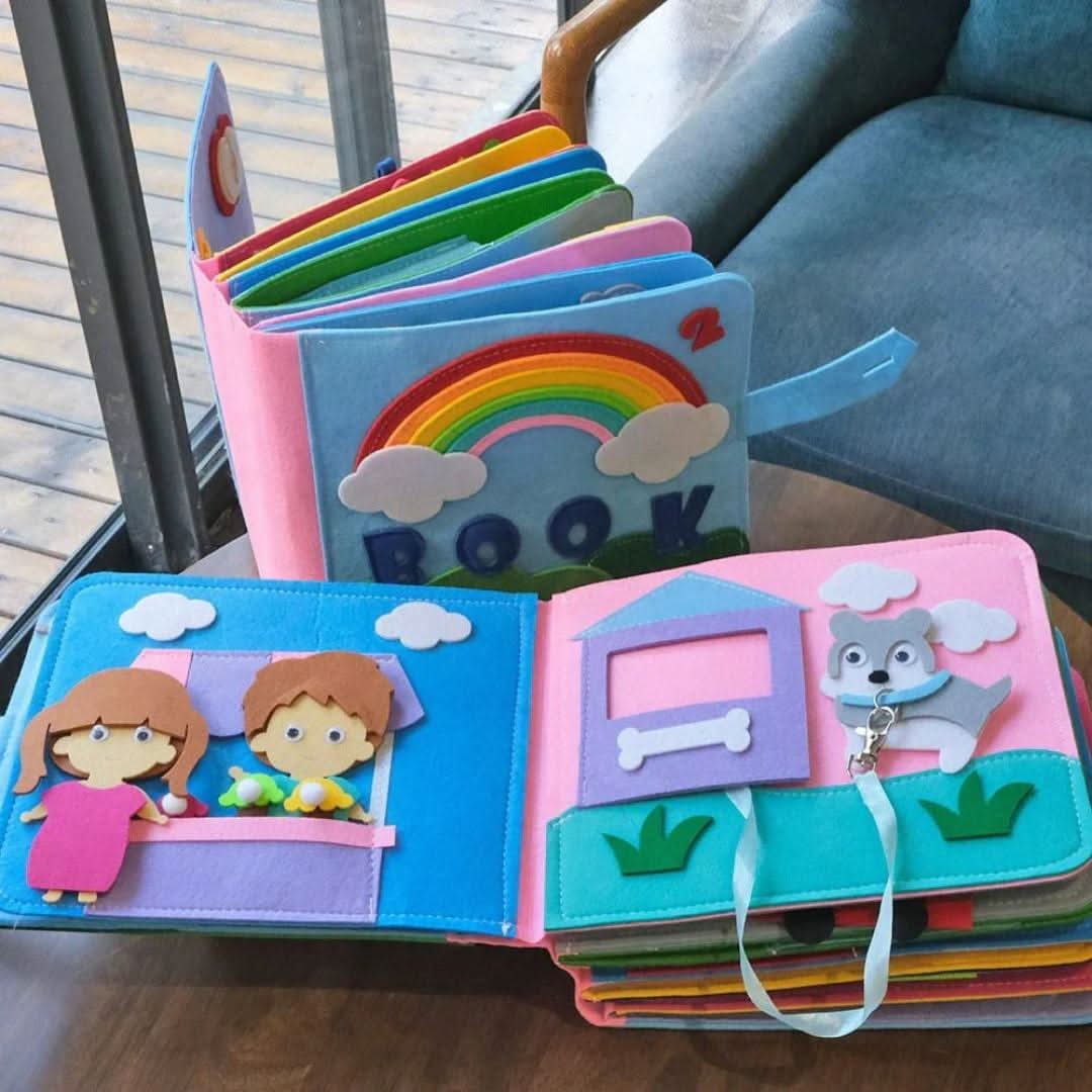 Felt Baby Books, Busy Book for Fine Motor Skills with 10 Pages – image 5