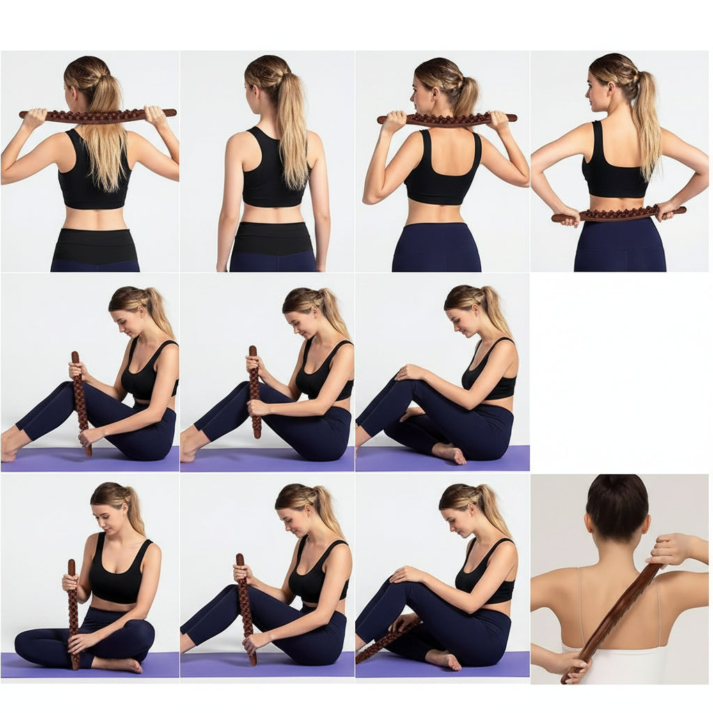 Gua Sha Massage Stick, Wooden Gua Sha Tool – image 4