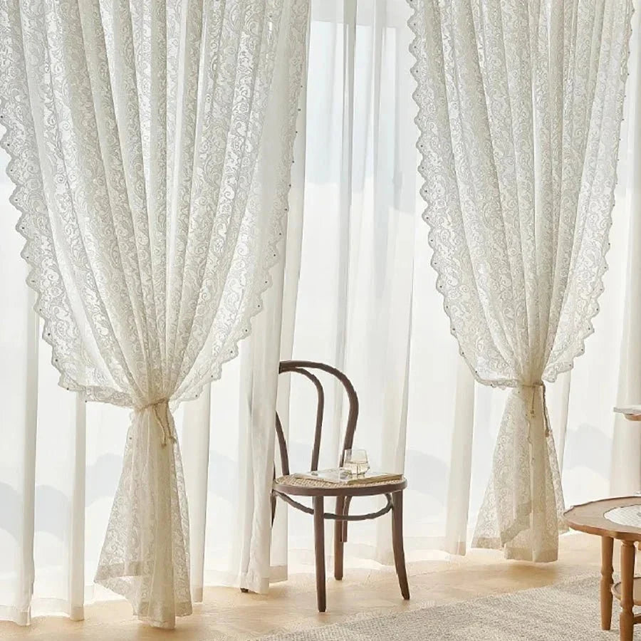 Net Curtains in Phoenix Tail Lace, Voile Curtains for Living Room Windows