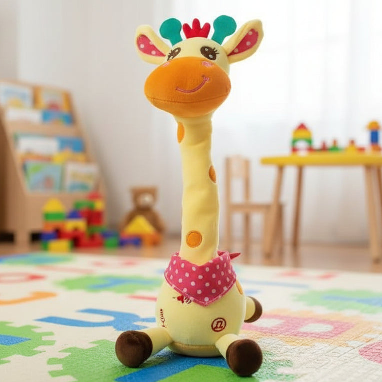 Giraffe Soft Toys, Interactive Toy with Music and Lights, Talking Dancing Giraffe Plush, Toddler Toys from 1 Year