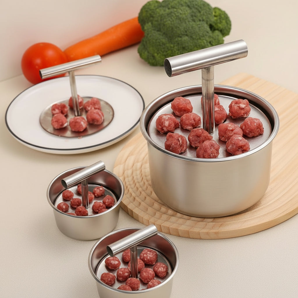 Meatball Maker Stainless Steel, Meatball Mould with 6 or 12 Holes, Kitchen Gadgets for Meat and Vegan Balls_01