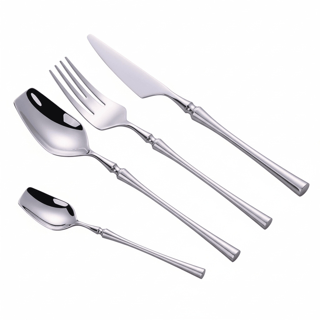 Stainless Steel Cutlery Set, Knife and Fork Set with Soup Spoons and Teaspoons, Modern Tableware for Table Settings_06