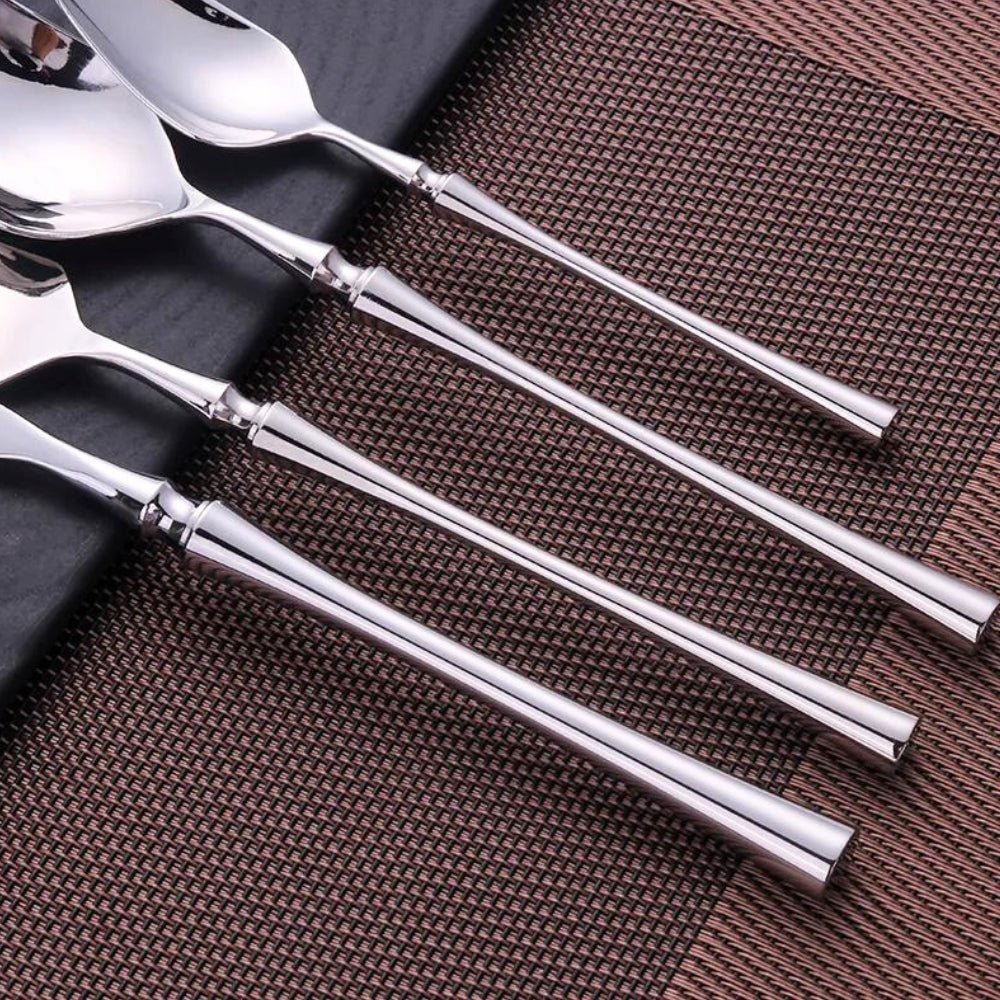Stainless Steel Cutlery Set, Knife and Fork Set with Soup Spoons and Teaspoons, Modern Tableware for Table Settings_03
