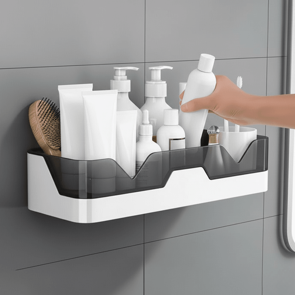 Wall Shelf No Drill, Bathroom Shelves for 10 kg Load