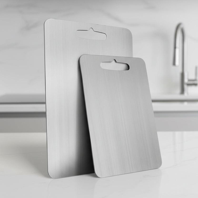 Stainless Steel Chopping Boards, Rust Free Metal Cutting Board for Kitchen, Large Chopping Board 40 x 30 cm_00