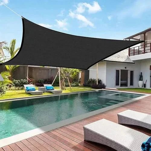 Waterproof Awning, Sun Shade Sail with UV Protection, Garden Sun Shade with Ropes, Patio Awning in Grey or Beige_00