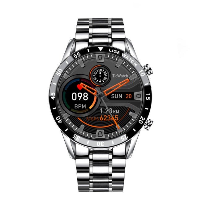 Fitness Watch with Heart Rate Tracking, Stainless Steel Smartwatch with Touch Screen – image 10