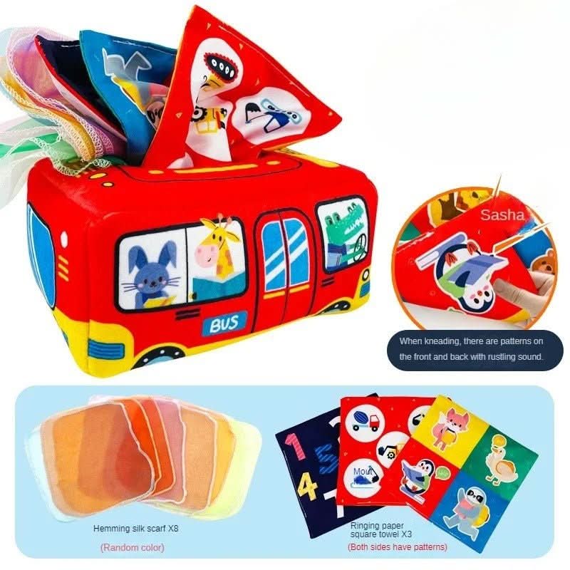 Sensory Box with Silk Scarves, Tissue Box Toy – image 10