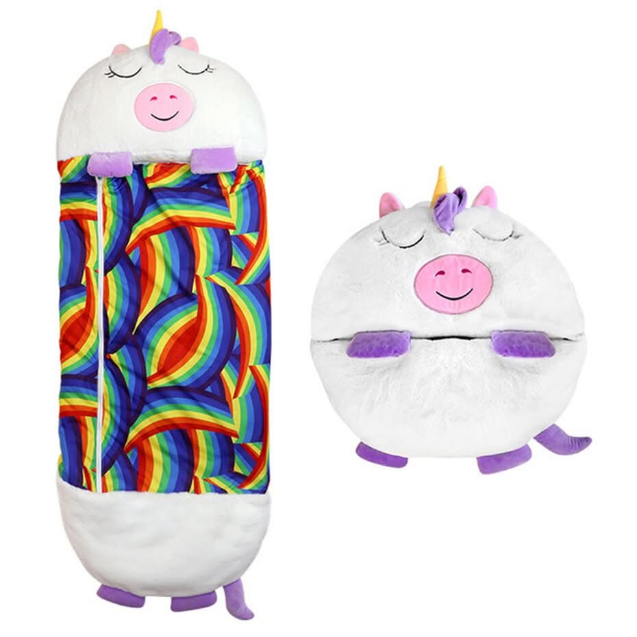 Kids Sleeping Bag with Pillow, Animal Sleeping Bag and Soft Toy 2 in 1, Plush Toy Stuffed Animal for Sleepovers_07